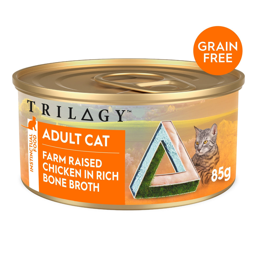 Trilogy Chicken in Bone Broth Adult Cat Wet Food 85g x 24***-Habitat Pet Supplies