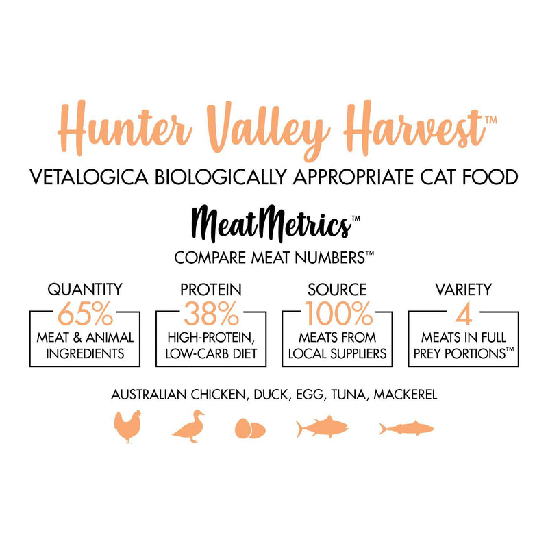 Vetalogica Biologically Appropriate Hunter Valley Harvest Dry Cat Food 3kg