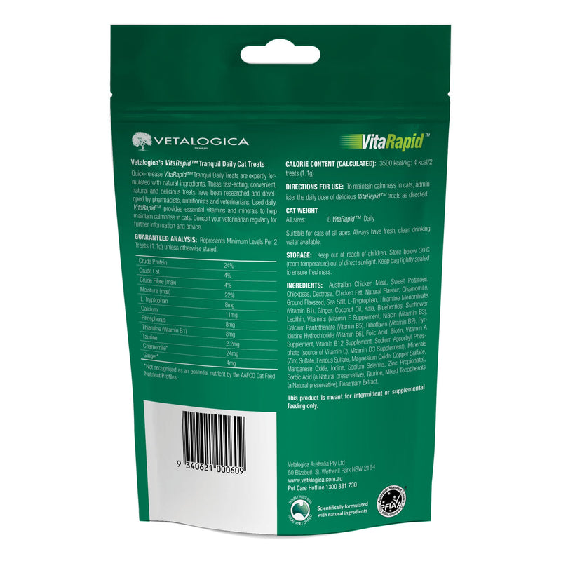 Vetalogica VitaRapid Tranquil Daily Cat Treats 100g