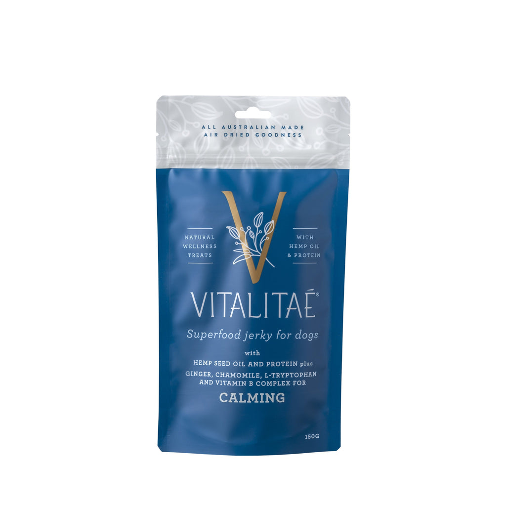 Vitalitae Calming Superfood Jerky Dog Treats with Hemp Seed Oil 150g-Habitat Pet Supplies