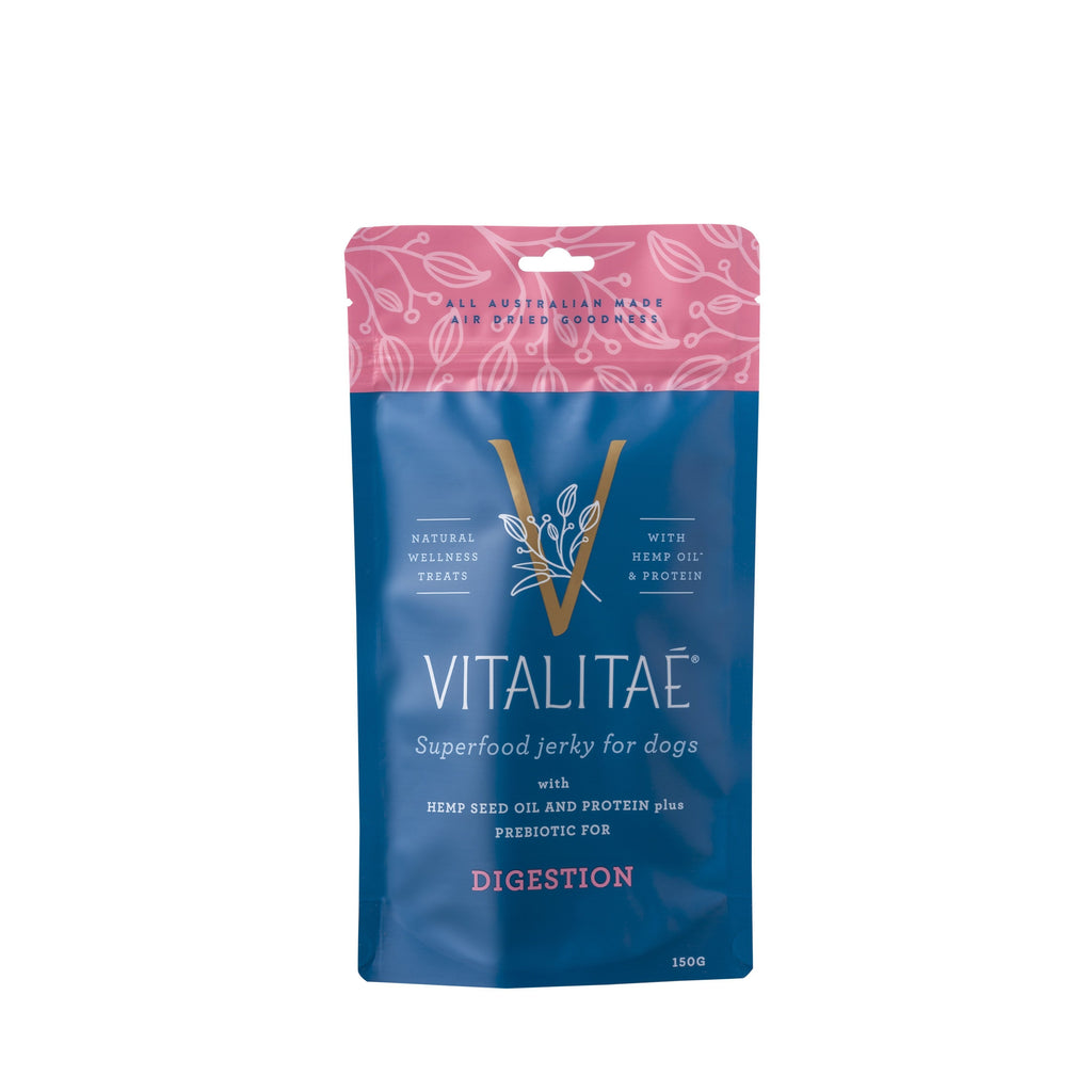 Vitalitae Digestion Superfood Jerky Dog Treats with Hemp Seed Oil 150g-Habitat Pet Supplies