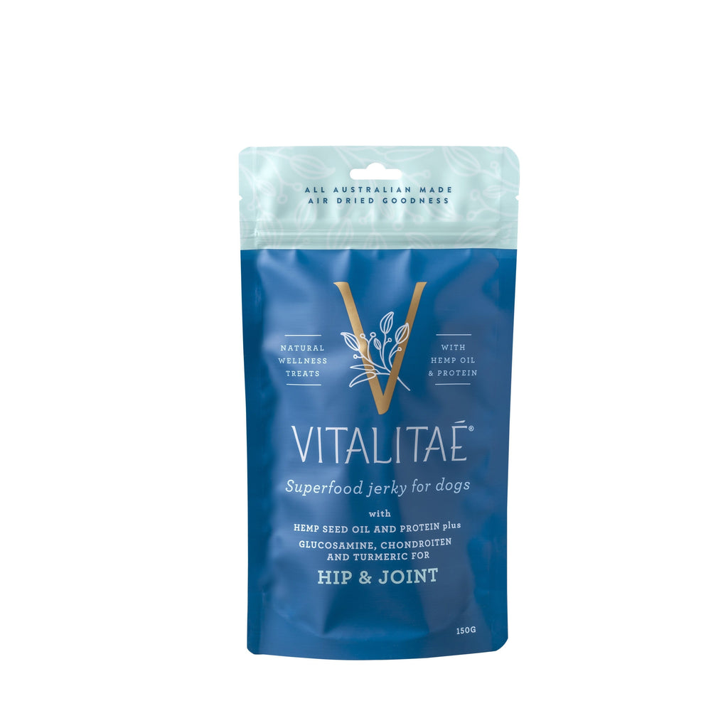 Vitalitae Hip and Joint Superfood Jerky Dog Treats with Hemp Seed Oil 150g-Habitat Pet Supplies