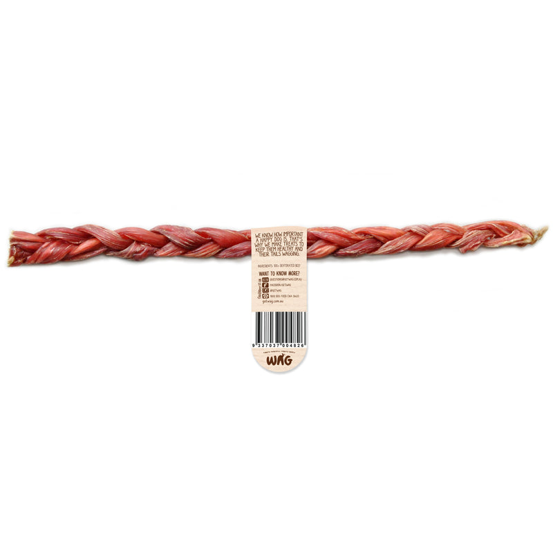 WAG LARGE BRAIDED BULLY STICK - Habitat Pet Supplies Altona & Chirnside Park