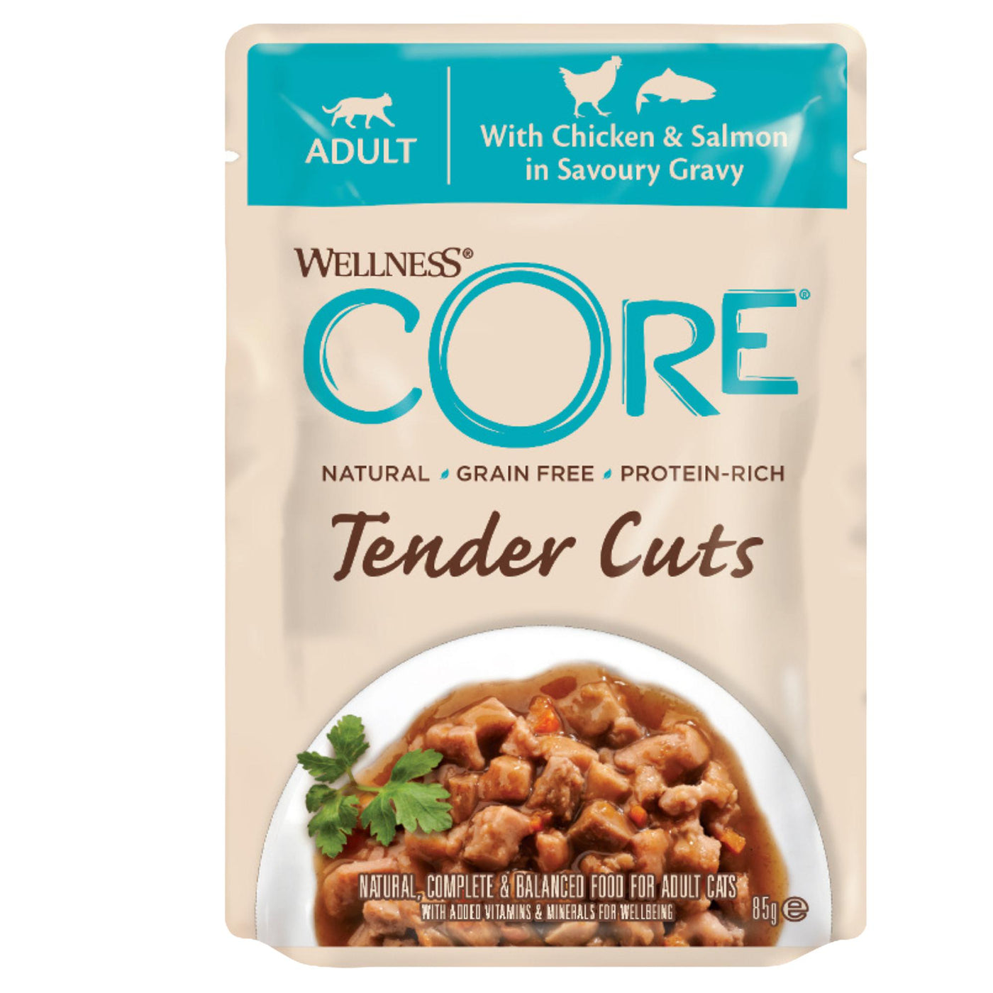 Wellness CORE Tender Cuts with Chicken and Salmon in Gravy Wet Cat