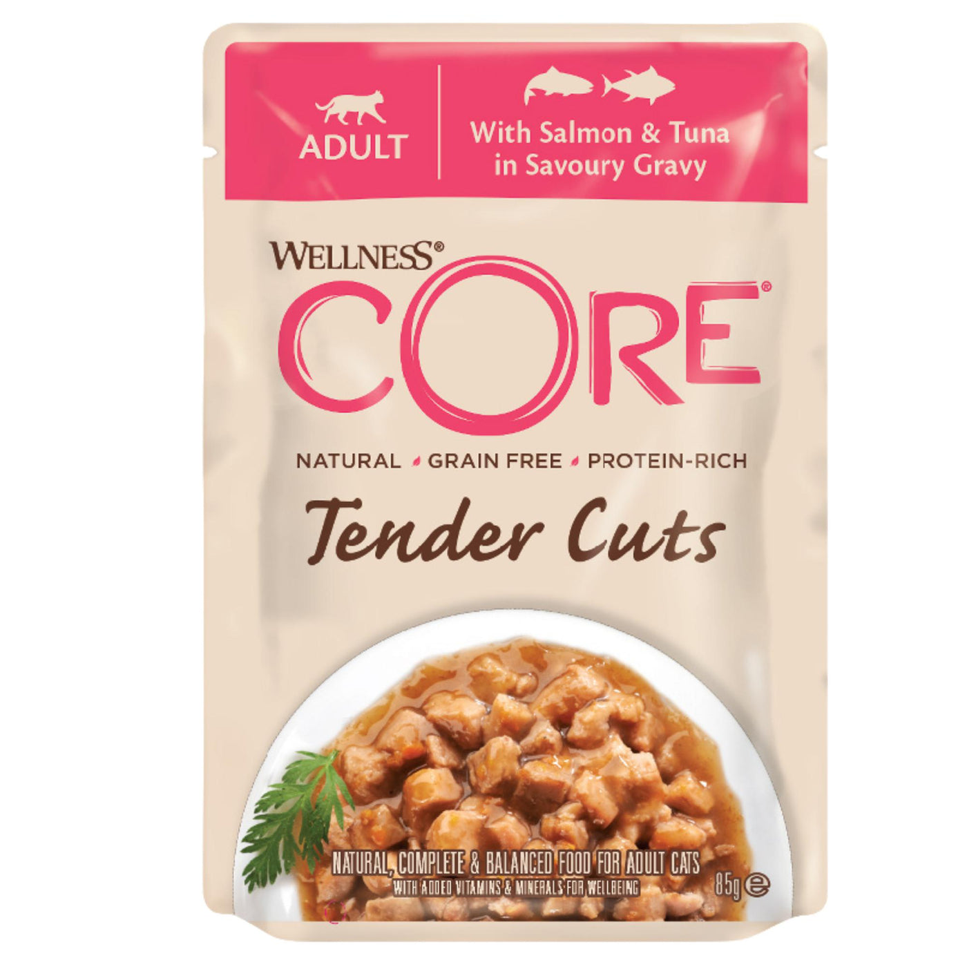 Wellness CORE Tender Cuts with Salmon and Tuna in Gravy Wet Cat