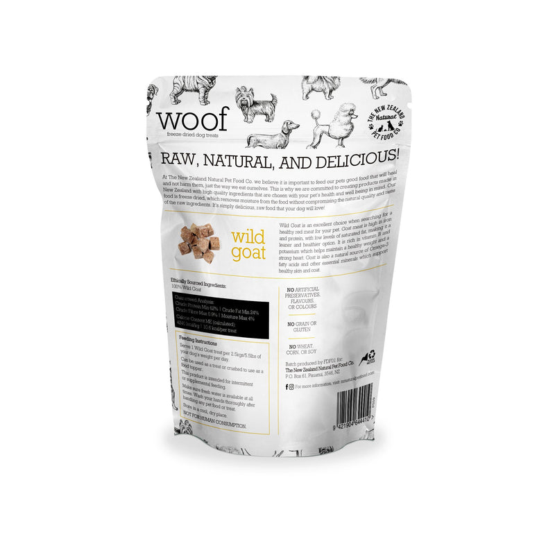 Woof Freeze Dried Dog Treats Wild Goat 50g