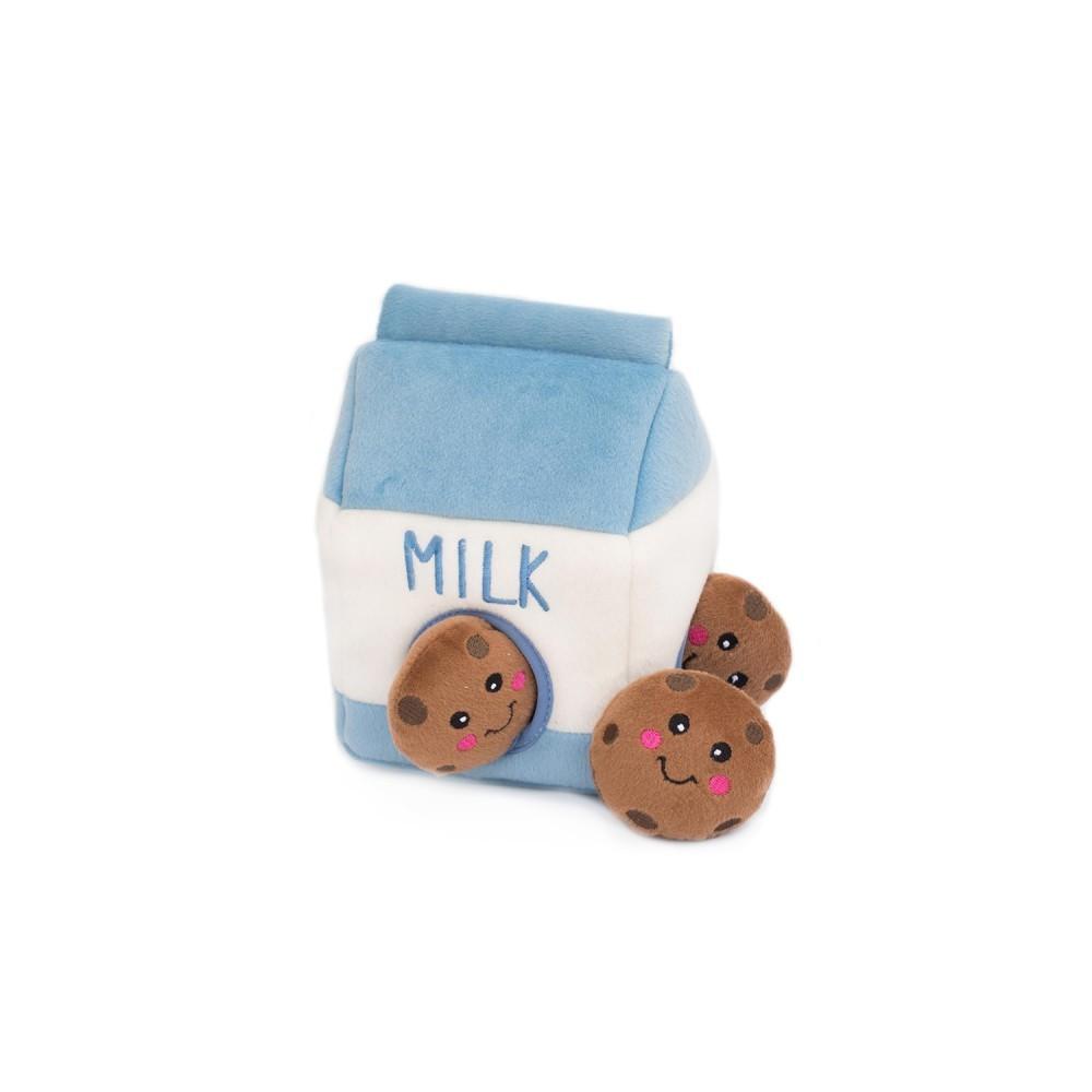 Zippy Paws Milk and Cookies Burrow Dog Toy-Habitat Pet Supplies